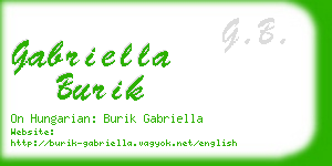 gabriella burik business card